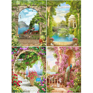 Landscape 30*40CM(Canvas) Full Round Drill Diamond Painting