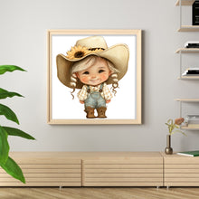 Load image into Gallery viewer, Sunflower Cowboy (25*25CM) 18CT 2 Stamped Cross Stitch
