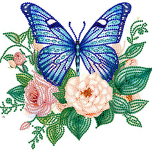 Load image into Gallery viewer, Flowers Butterfly 30*30CM(Canvas) Partial Special Shaped Drill Diamond Painting
