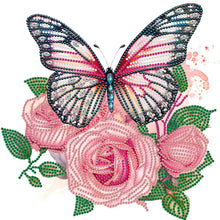 Load image into Gallery viewer, Flowers Butterfly 30*30CM(Canvas) Partial Special Shaped Drill Diamond Painting
