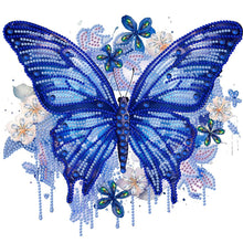 Load image into Gallery viewer, Flowers Butterfly 30*30CM(Canvas) Partial Special Shaped Drill Diamond Painting
