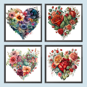 Love Flower 30*30CM(Canvas) Full Round Drill Diamond Painting