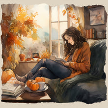 Load image into Gallery viewer, Girl Who Reads (50*50CM) 11CT 3 Stamped Cross Stitch

