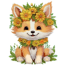 Load image into Gallery viewer, Sunflower Fox 30*40CM(Canvas) Partial Special Shaped Drill Diamond Painting
