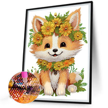 Load image into Gallery viewer, Sunflower Fox 30*40CM(Canvas) Partial Special Shaped Drill Diamond Painting
