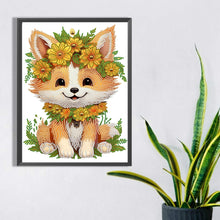 Load image into Gallery viewer, Sunflower Fox 30*40CM(Canvas) Partial Special Shaped Drill Diamond Painting
