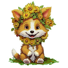 Load image into Gallery viewer, Sunflower Fox 30*40CM(Canvas) Partial Special Shaped Drill Diamond Painting
