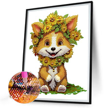 Load image into Gallery viewer, Sunflower Fox 30*40CM(Canvas) Partial Special Shaped Drill Diamond Painting
