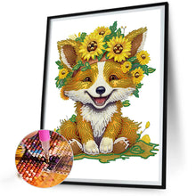 Load image into Gallery viewer, Sunflower Fox 30*40CM(Canvas) Partial Special Shaped Drill Diamond Painting
