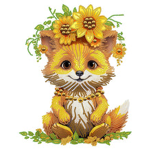 Load image into Gallery viewer, Sunflower Fox 30*40CM(Canvas) Partial Special Shaped Drill Diamond Painting
