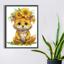 Load image into Gallery viewer, Sunflower Fox 30*40CM(Canvas) Partial Special Shaped Drill Diamond Painting
