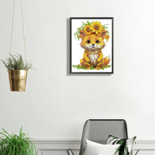 Load image into Gallery viewer, Sunflower Fox 30*40CM(Canvas) Partial Special Shaped Drill Diamond Painting
