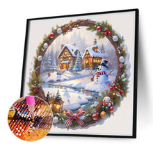 Load image into Gallery viewer, Snow Scene Outside The House 40*40CM(Canvas) Full Round Drill Diamond Painting
