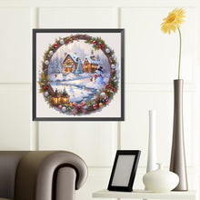 Load image into Gallery viewer, Snow Scene Outside The House 40*40CM(Canvas) Full Round Drill Diamond Painting
