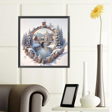 Load image into Gallery viewer, Snow Scene Outside The House 40*40CM(Canvas) Full Round Drill Diamond Painting
