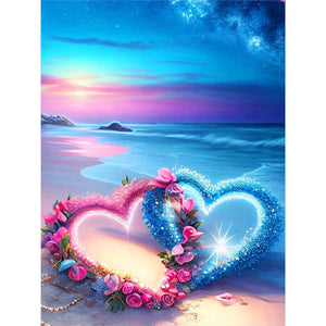 Hearts And Starfish 30*40CM(Canvas) Full Round Drill Diamond Painting