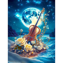 Load image into Gallery viewer, Sea Violin And Funnel On The Sand 30*40CM(Canvas) Full Round Drill Diamond Painting
