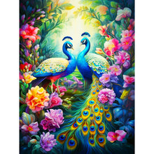 Load image into Gallery viewer, Parrot And Peacock 30*40CM(Canvas) Full Round Drill Diamond Painting
