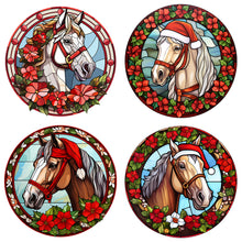 Load image into Gallery viewer, Christmas Little Red Horse 30*30CM(Canvas) Full Round Drill Diamond Painting
