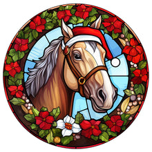 Load image into Gallery viewer, Christmas Little Red Horse 30*30CM(Canvas) Full Round Drill Diamond Painting

