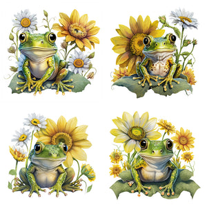 Sunflower Frog 30*30CM(Canvas) Full Round Drill Diamond Painting