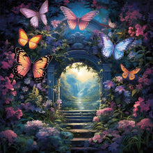 Load image into Gallery viewer, Garden Butterfly 30*30CM(Canvas) Full Round Drill Diamond Painting
