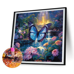 Garden Butterfly 30*30CM(Canvas) Full Round Drill Diamond Painting