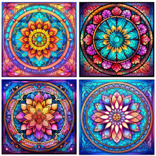 Load image into Gallery viewer, Mandala Glass Painting 30*30CM(Canvas) Full Round Drill Diamond Painting
