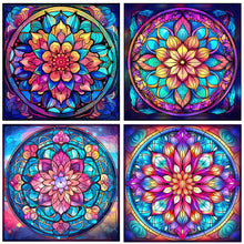 Load image into Gallery viewer, Mandala Glass Painting 30*30CM(Canvas) Full Round Drill Diamond Painting
