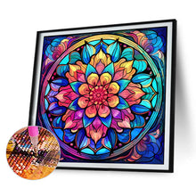 Load image into Gallery viewer, Mandala Glass Painting 30*30CM(Canvas) Full Round Drill Diamond Painting
