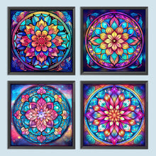 Load image into Gallery viewer, Mandala Glass Painting 30*30CM(Canvas) Full Round Drill Diamond Painting
