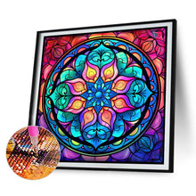 Load image into Gallery viewer, Mandala Glass Painting 30*30CM(Canvas) Full Round Drill Diamond Painting
