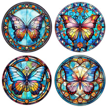 Load image into Gallery viewer, Butterfly Glass Painting 30*30CM(Canvas) Full Round Drill Diamond Painting
