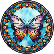 Load image into Gallery viewer, Butterfly Glass Painting 30*30CM(Canvas) Full Round Drill Diamond Painting

