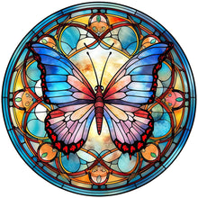 Load image into Gallery viewer, Butterfly Glass Painting 30*30CM(Canvas) Full Round Drill Diamond Painting
