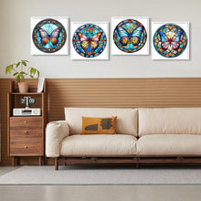 Load image into Gallery viewer, Butterfly Glass Painting 30*30CM(Canvas) Full Round Drill Diamond Painting
