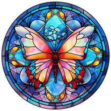 Load image into Gallery viewer, Butterfly Glass Painting 30*30CM(Canvas) Full Round Drill Diamond Painting
