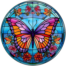Load image into Gallery viewer, Butterfly Glass Painting 30*30CM(Canvas) Full Round Drill Diamond Painting
