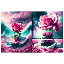 Load image into Gallery viewer, Roses And Sea 30*40CM(Canvas) Full Round Drill Diamond Painting
