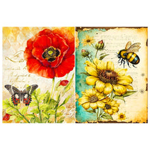 Load image into Gallery viewer, Butterfly Bee And Flower 30*40CM(Canvas) Full Round Drill Diamond Painting
