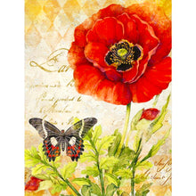 Load image into Gallery viewer, Butterfly Bee And Flower 30*40CM(Canvas) Full Round Drill Diamond Painting
