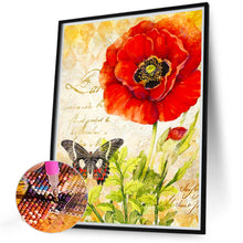 Load image into Gallery viewer, Butterfly Bee And Flower 30*40CM(Canvas) Full Round Drill Diamond Painting
