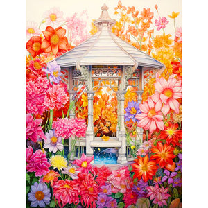 Courtyard And Corner 30*40CM(Canvas) Full Round Drill Diamond Painting