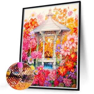 Courtyard And Corner 30*40CM(Canvas) Full Round Drill Diamond Painting