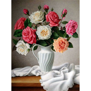 Fresh Bouquet 30*40CM(Canvas) Full Round Drill Diamond Painting