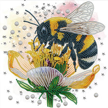 Load image into Gallery viewer, Bee Collecting Pollen 30*30CM(Canvas) Partial Special Shaped Drill Diamond Painting
