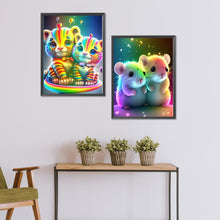 Load image into Gallery viewer, Little Tiger And Little Mouse 30*40CM(Canvas) Full Round Drill Diamond Painting
