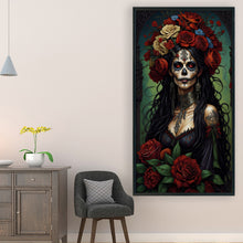 Load image into Gallery viewer, Flower Skull Woman (40*70CM) 11CT 3 Stamped Cross Stitch

