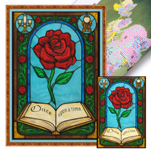 Load image into Gallery viewer, Stain Glass Rose (50*70CM) 11CT 3 Stamped Cross Stitch
