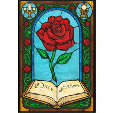 Load image into Gallery viewer, Stain Glass Rose (50*70CM) 11CT 3 Stamped Cross Stitch
